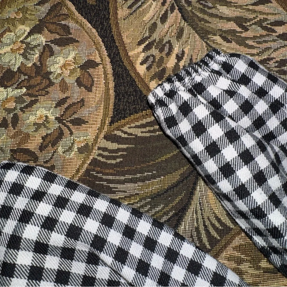 Vintage style Bonnie Jean Baby Black Gingham Baby Christmas Party Dress 0-3 Mon - Picture 15 of 15